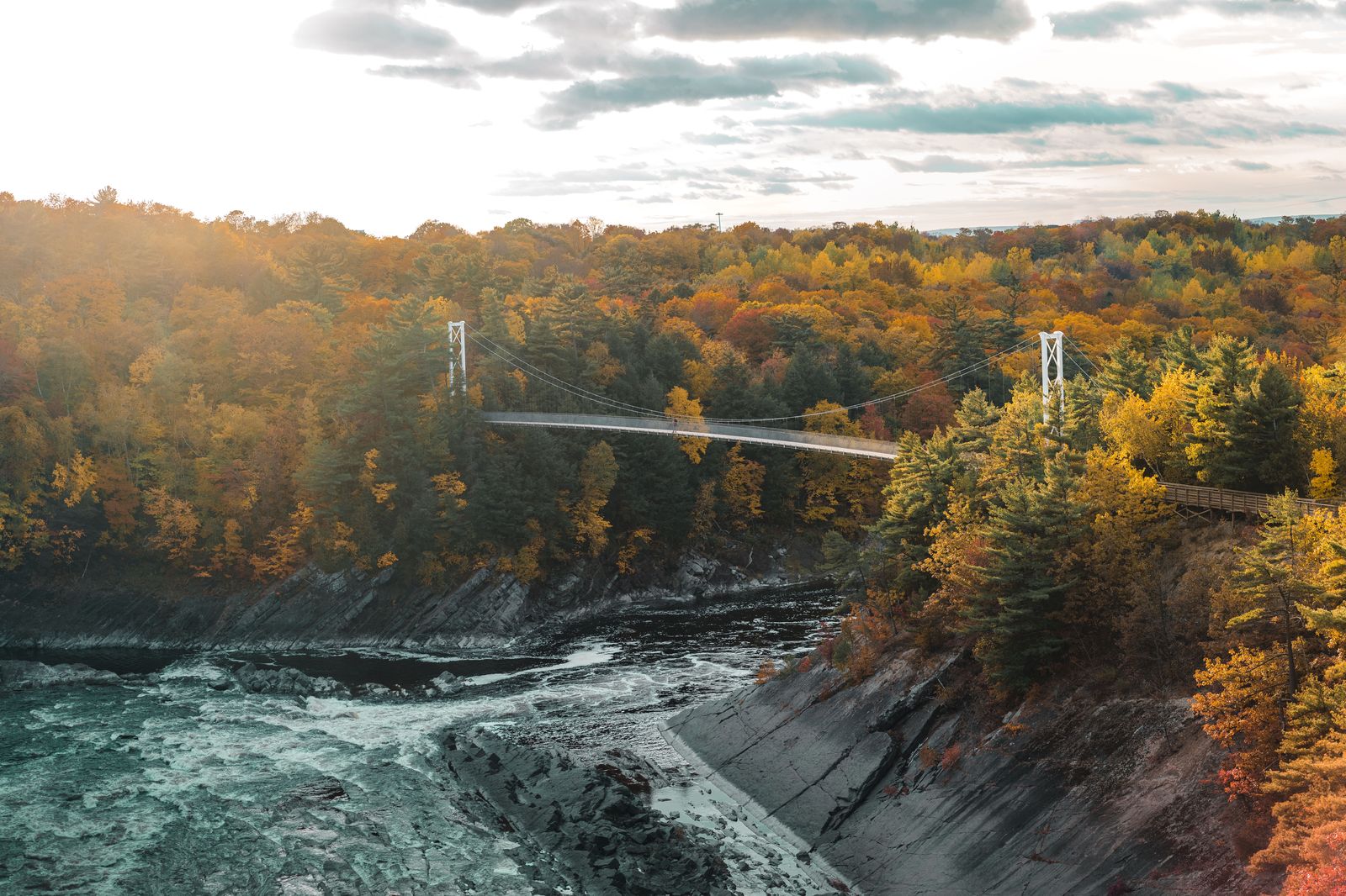 The Grand River in autumn near Brantford and Paris, Ontario