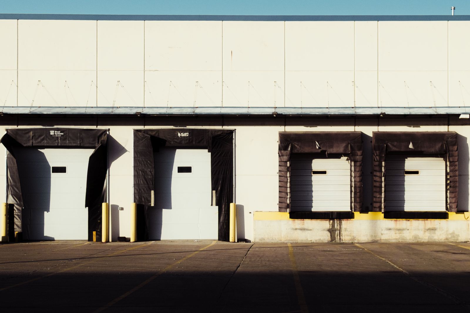 Loading docks at a warehouse distribution centre, a typical shuttle destination