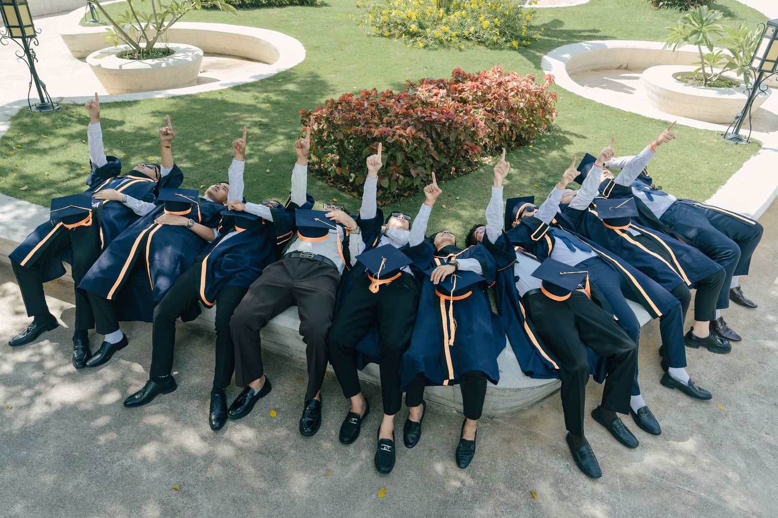 Graduates in gowns and caps at a convocation ceremony, the busiest weekend for hotels near McMaster
