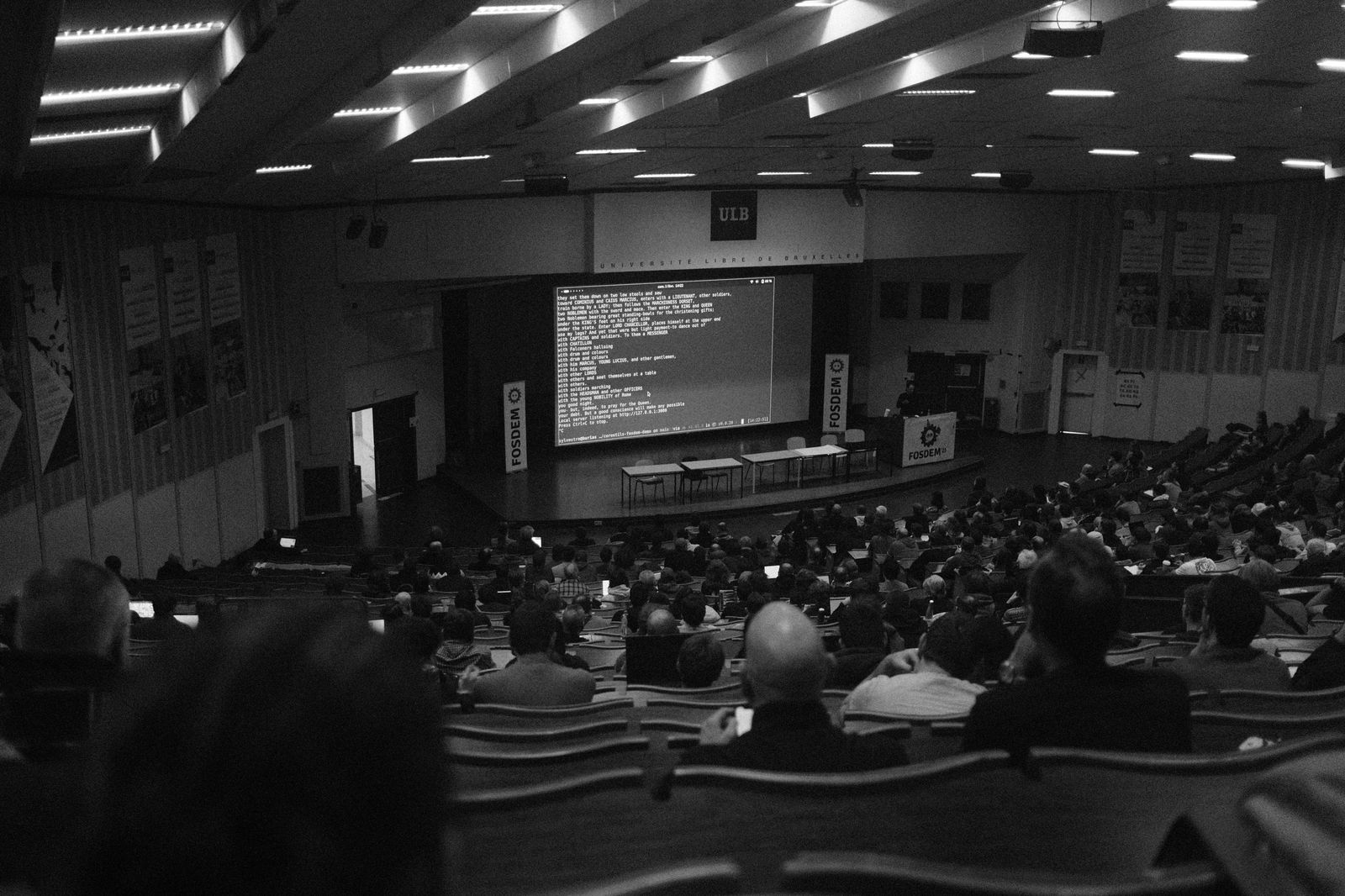 A conference room with an audience during a presentation in Waterloo Region