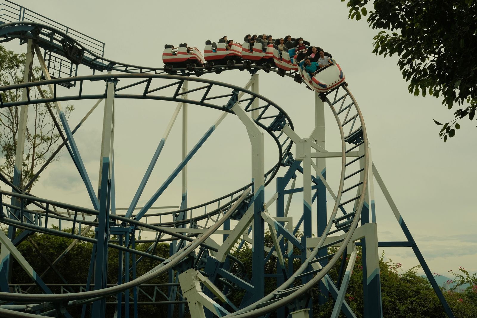 Roller coasters at the amusement park on Major Mackenzie Drive, a summer staple for Vaughan groups.