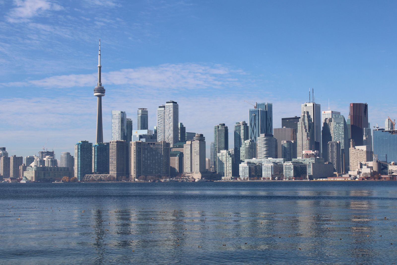 Office towers of Toronto's Financial District, a short drive from the Gardiner and the QEW west to Hamilton