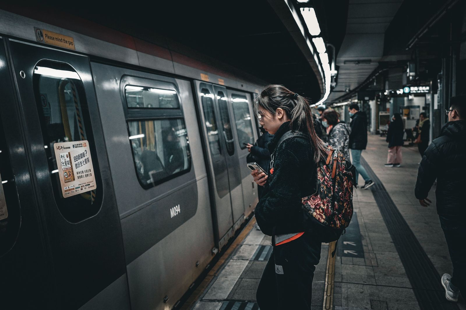 Passengers on a train platform, typical of a Union Station arrival