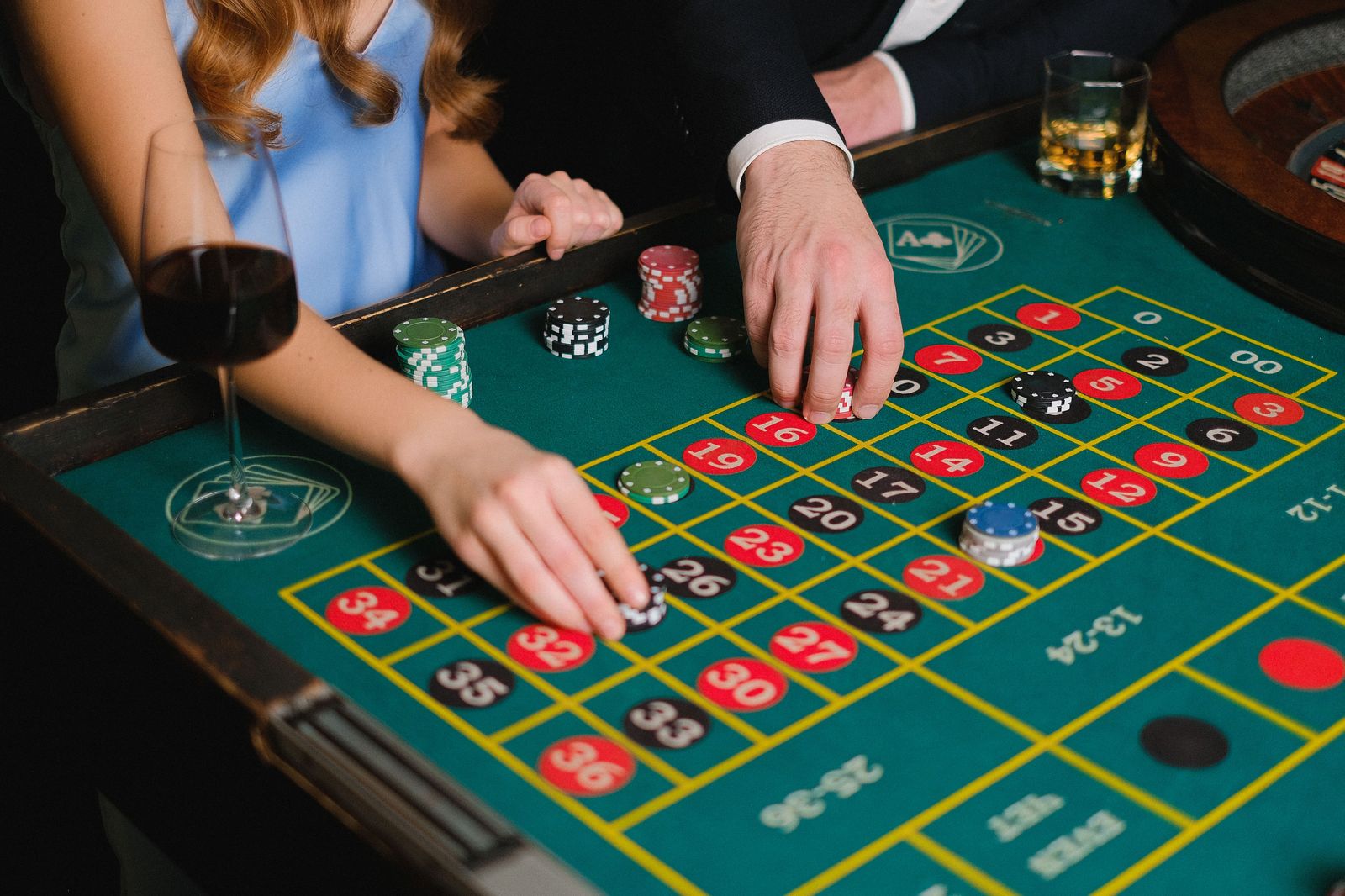 A roulette table at a casino, the destination for a chauffeured night out from Hamilton