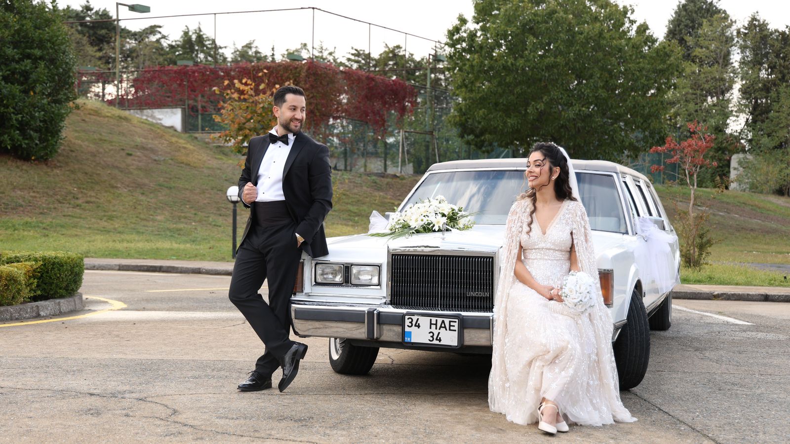 Wedding limo